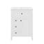 Meuble-lavabo 24 po avec lavabo, meuble-lavabo en bois massif avec tiroirs et tablettes réglables, petit meuble-lavabo-114294678