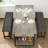 Dining Table Set For 4, Kitchen Dining Table Set With Upholstered Benches