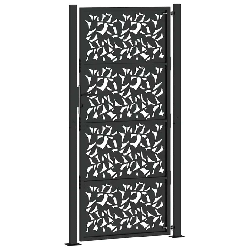 Weathering Steel Gate, Black, 105 x 205 cm