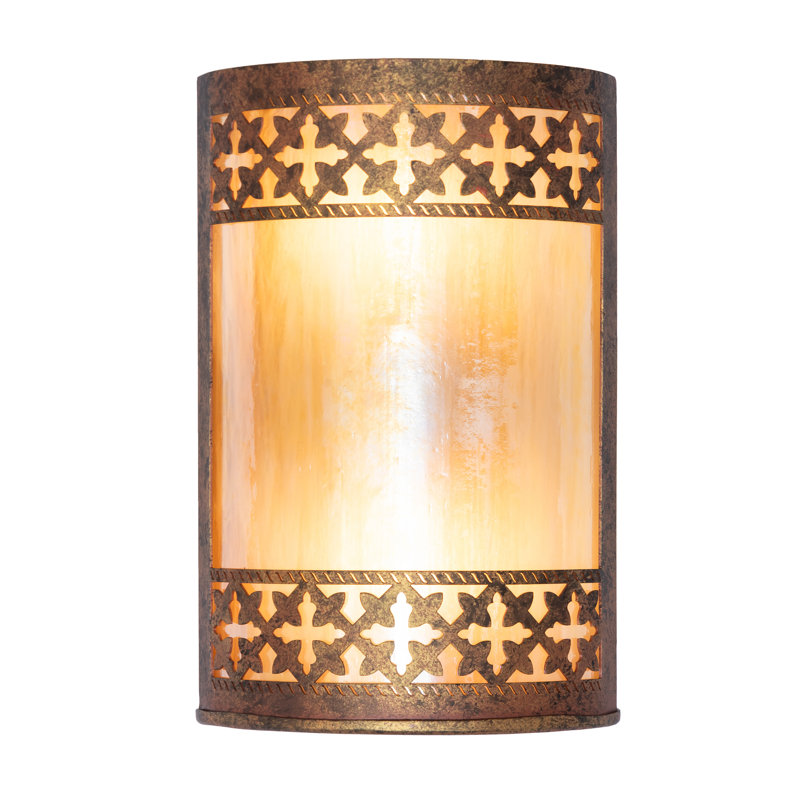 8" Wide Cardiff Wall Sconce, Autumn Leaf, 12" H x 8" W x 3.5" D