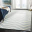 Tapis à chevrons en laine touffeté à la main Sanyla-1427545726