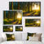 Lever de soleil dans la forêt verte - Photographie sur toile-314369934-314369925