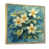 Toile avec cadre flottant or