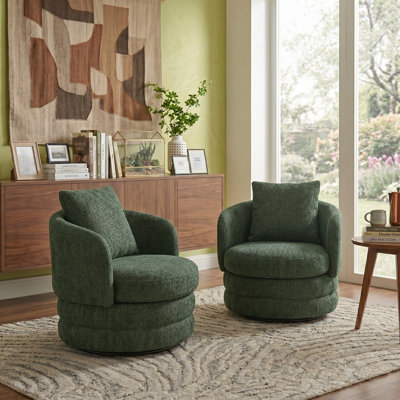 Comfortable 360-Degree Rotating Barrel-Shaped Sofa Chair