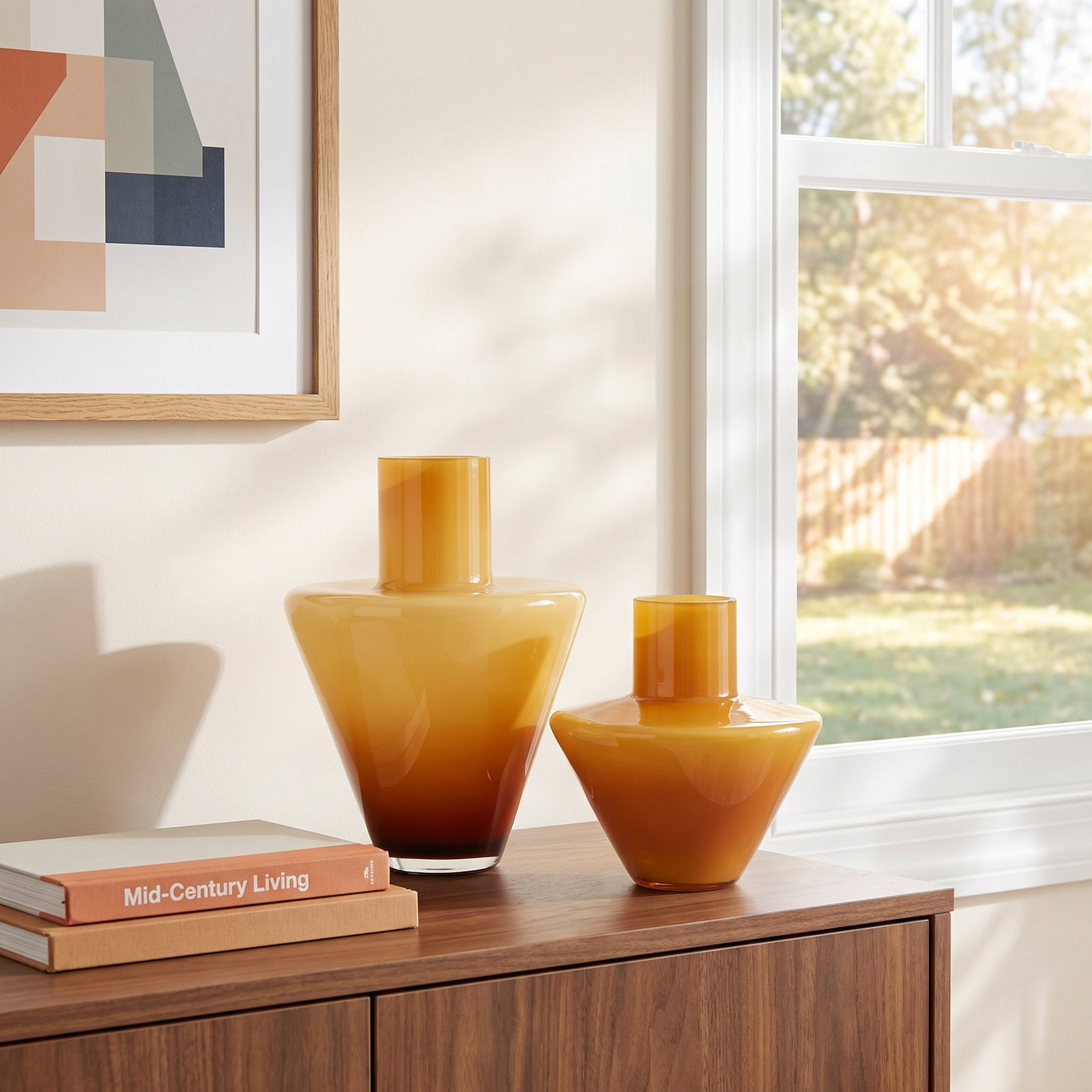 Ersa Glass Table Vase, Orange