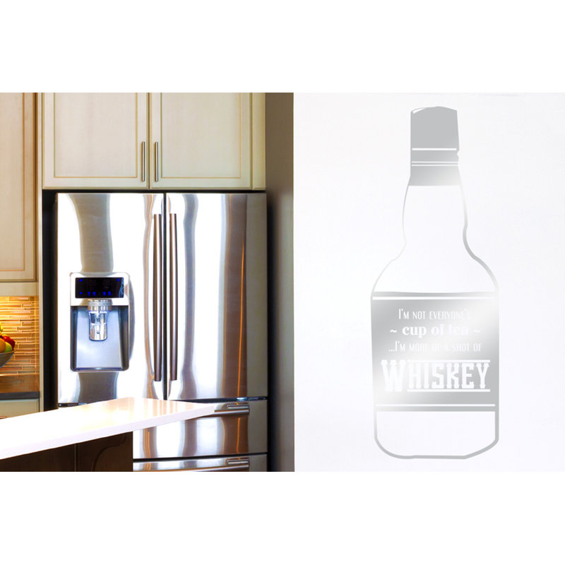 Food & Beverage Wall Decal, Shiny Silver