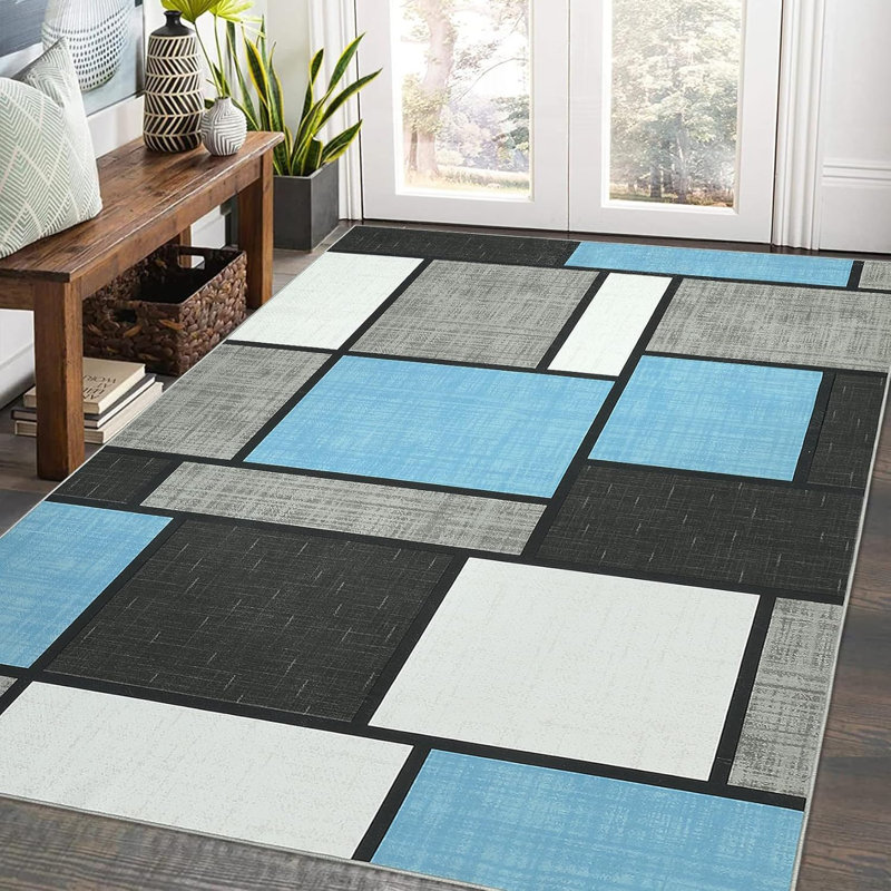 Tapis de couloir à motif de tapis de couloir antidérapant à poils longs Bohemian Farmhouse, Rectangle 10 pi x 13 pi