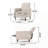 Mid-Century Modern Recliner Pushback chair-416367177