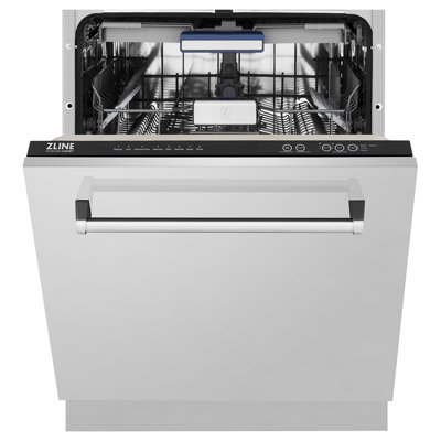 ZLINE 24" Tallac Series 3rd Rack Tall Tub Dishwasher with Stainless Steel Tub, 51dBa