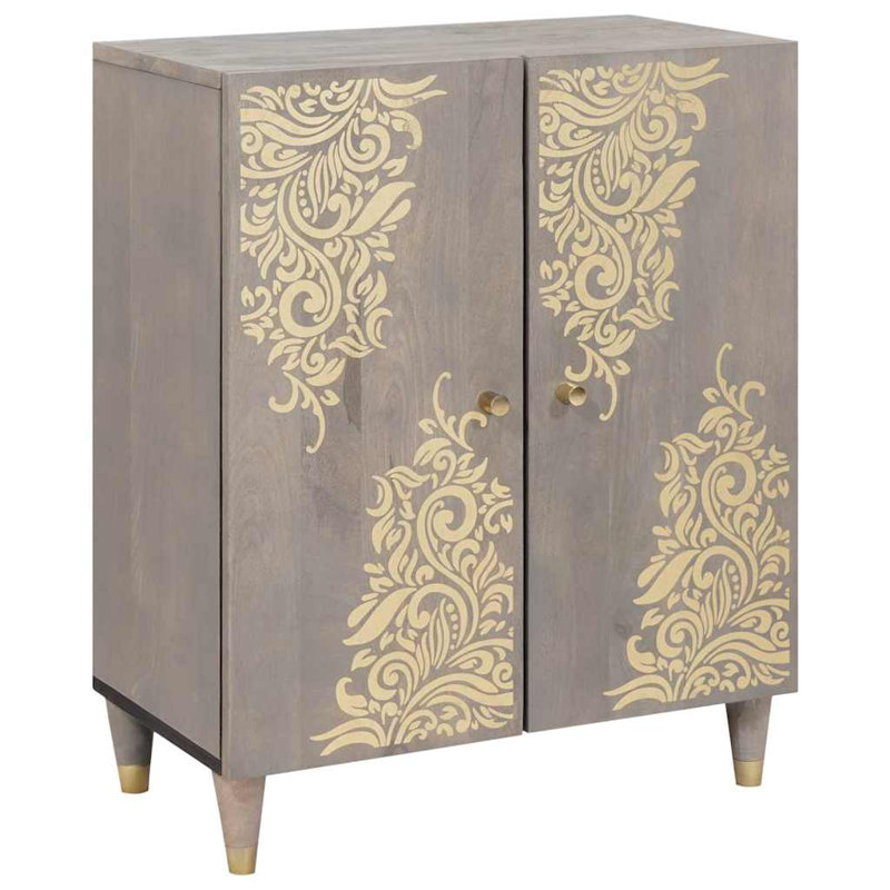 Solid Wood Rectangle Accent Cabinet