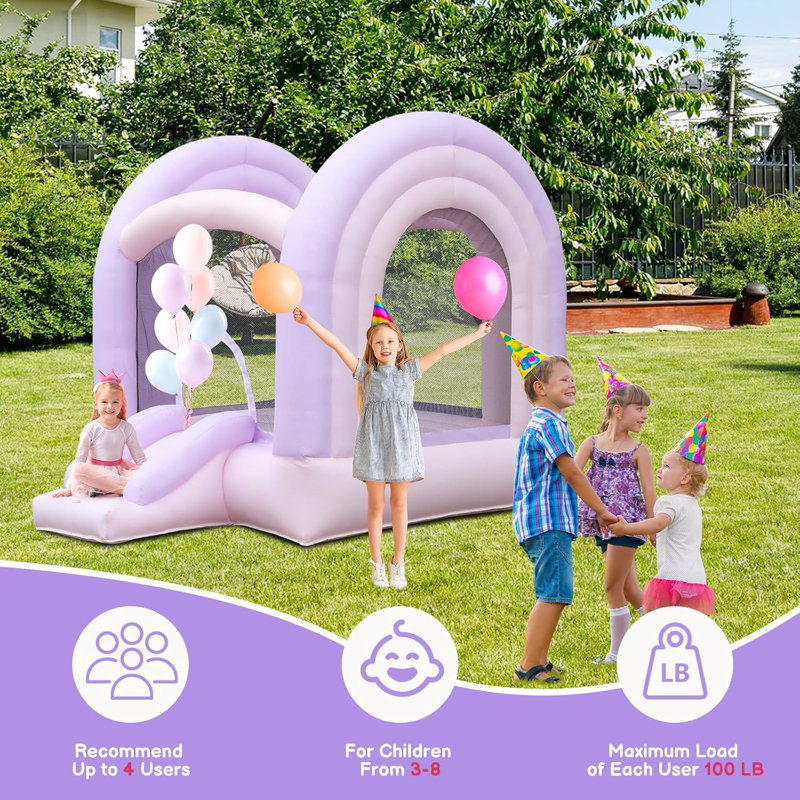 Inflatable Bounce House Kid Jump Bouncer Castle With Slide