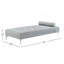 Canapé-lit en velours avec coussin Melange, gris