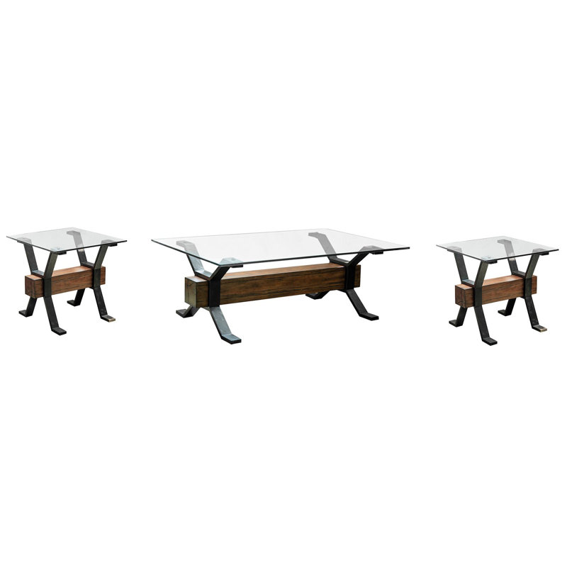 Rectangular Cocktail Table With 2 End Table, 3 Pieces: Coffee Table, 2 End Tables