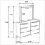 Commode 6 tiroirs avec miroir
