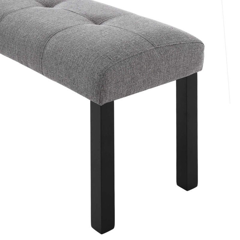 Banc de salle à manger rembourré Modern, Gris
