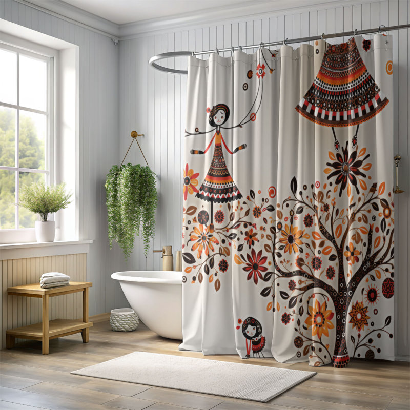Rideau de douche Brois, H 74 po x l 71 po