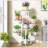 7-Tier White & Brown Multiple Plants Corner Shelf