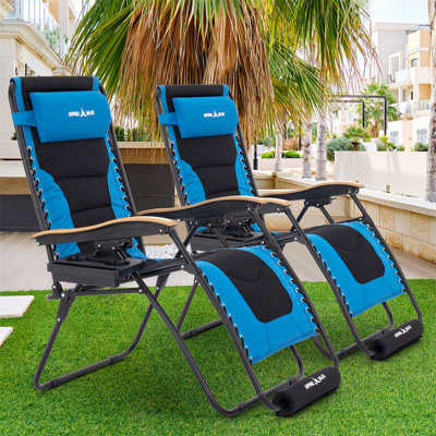 Chaise inclinable zéro gravité avec coussin