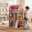 Maison de poupée en bois pour enfants avec accessoires de mobilier pour anniversaire et Noël