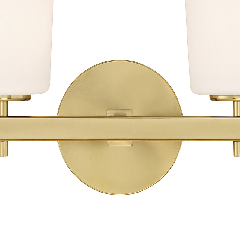 Éclairage pour salle de bain 2 lumières, Laiton vieilli