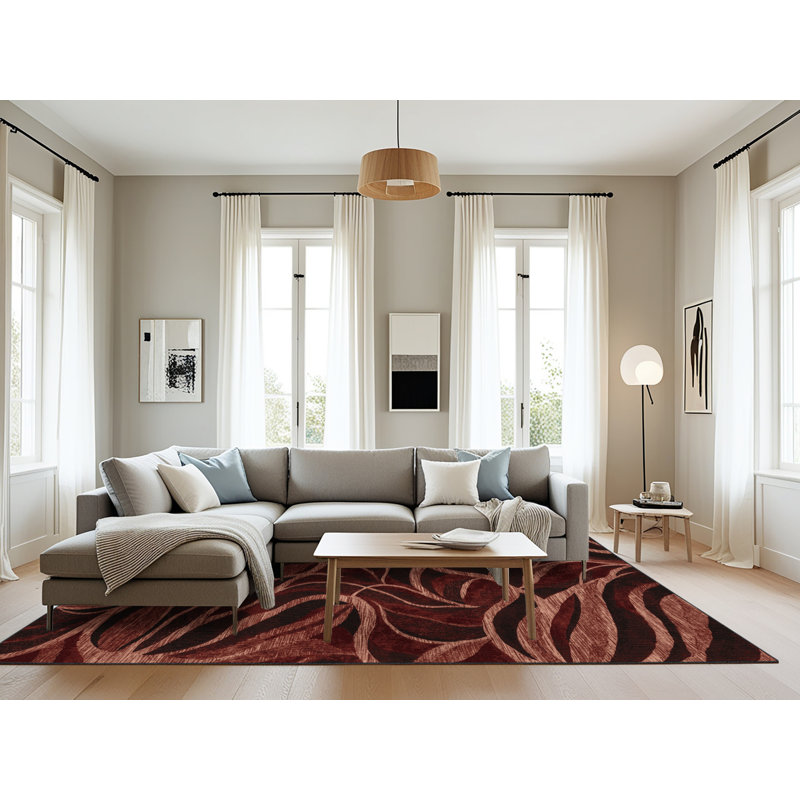 Tapis noir lavable à la machine, Rectangle 6 pi x 9 pi