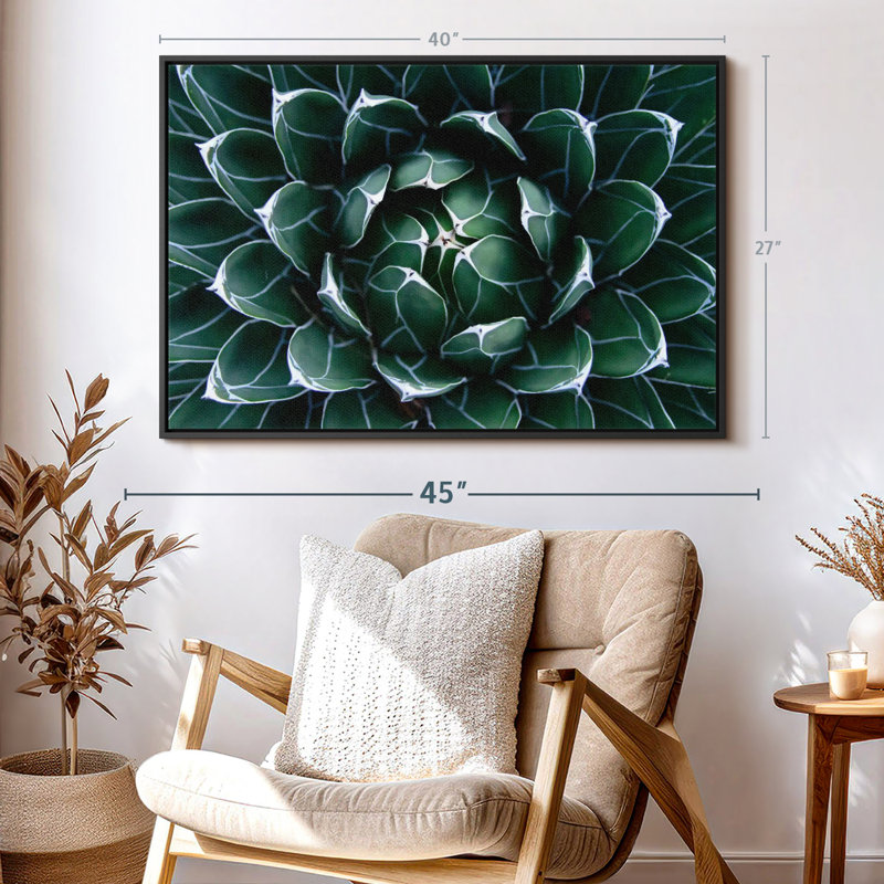 Floral et botanique «Queen Victoria Agave Wall Art», H 27 po x l 40 po