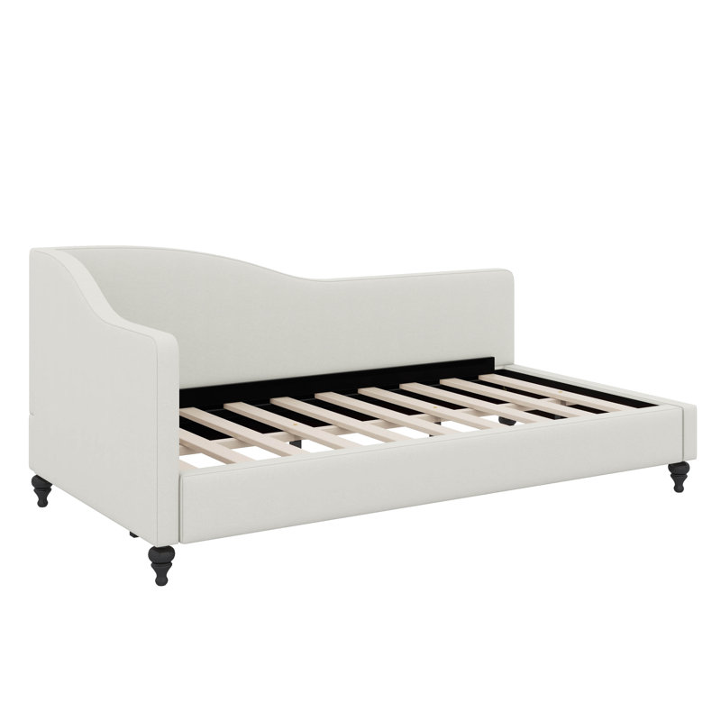 L-Shaped Linen Daybed, Beige, Twin