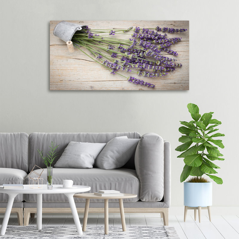 Lavender In A Pot - No Frame Print, 50cm H x 100cm W, Canvas