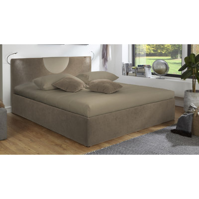 Heidelberg Upholstered Lift Up Storage Ottoman Bed with Mattress