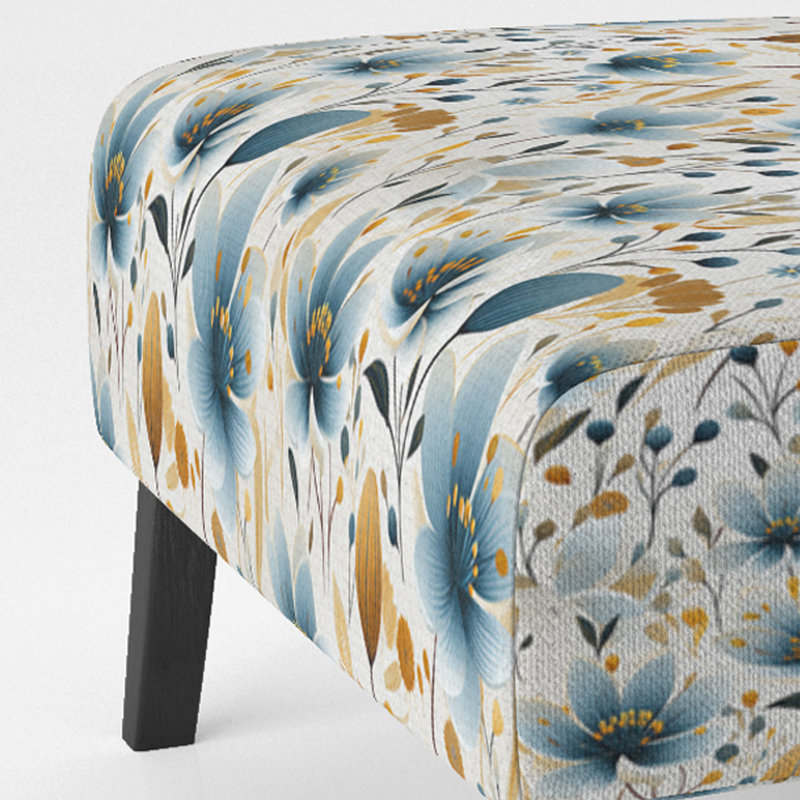 Fauteuil de chambre rembourré bleu Meadow