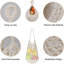 Jute Kitchen Hanging Baskets 9 Pcs, Fruit Woven Wall Basket Hanging Vegetable And Onion Storage With 24 Hooks (Brown)-917604513