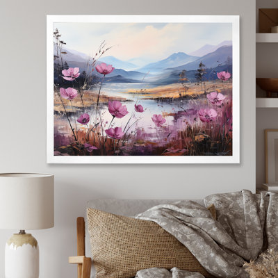 " Fuschia Flowers By The Lake "