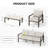 Nimbus 4-Piece Brown Aluminum Patio Conversation Set With Light Gray Cushions And Coffee Table-122881464