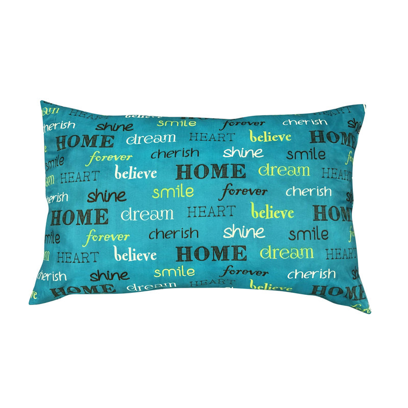 Coussin Stapp Inspire, 18 po x 28 po, Bleu sarcelle, Rectangle