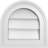 Round Top Surface Mount Signature Urethane Non-Functional Gable Vent Primed Tan-101814867