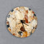 Horloge murale Terrazzo, mosaïque de pierre beige, décor en verre trempé, garde-temps moderne, décoration de cuisine et de salon rustique