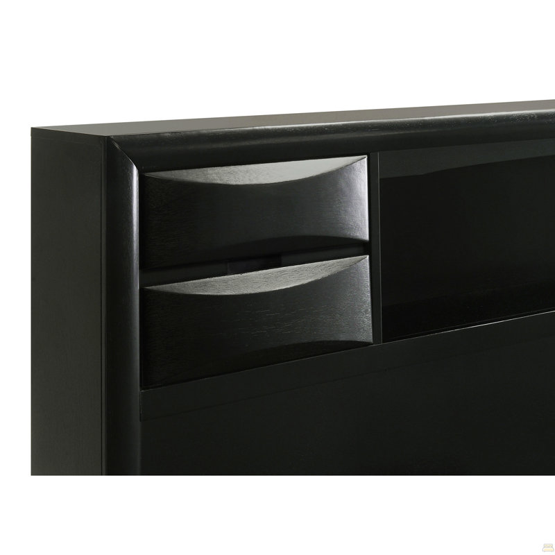 Jazz Black Eastern King Storage Bed