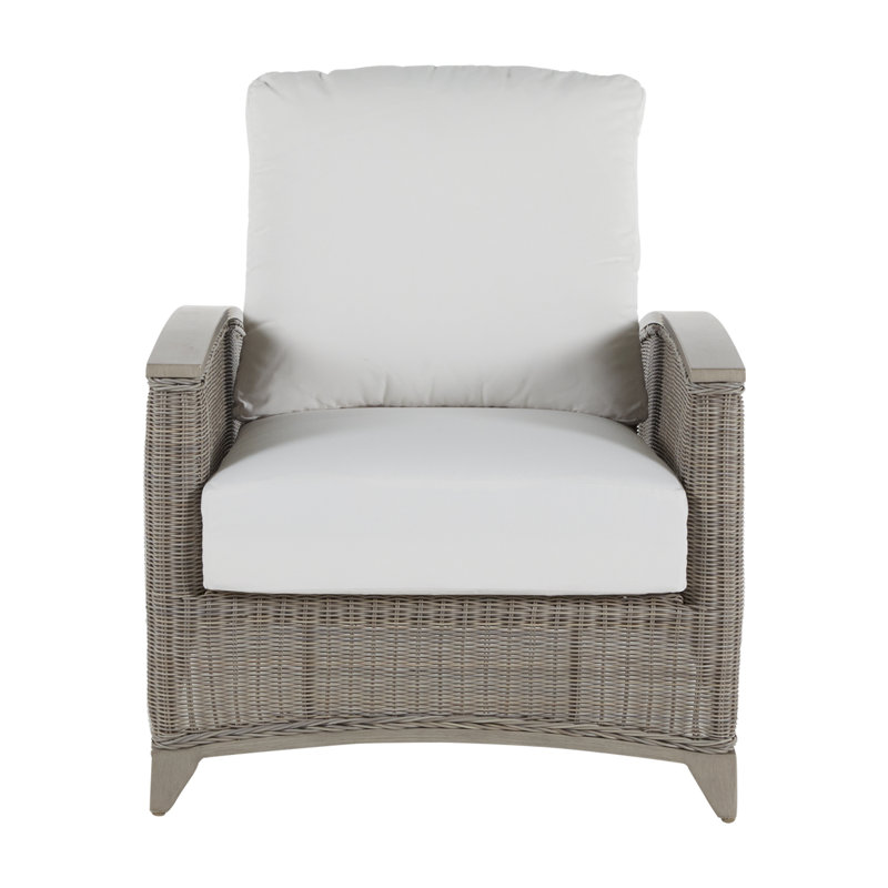 Astoria Patio Chair with Cushions, Welt, Rollo Lace InsideOut® Linen, Astoria #24 Oyster