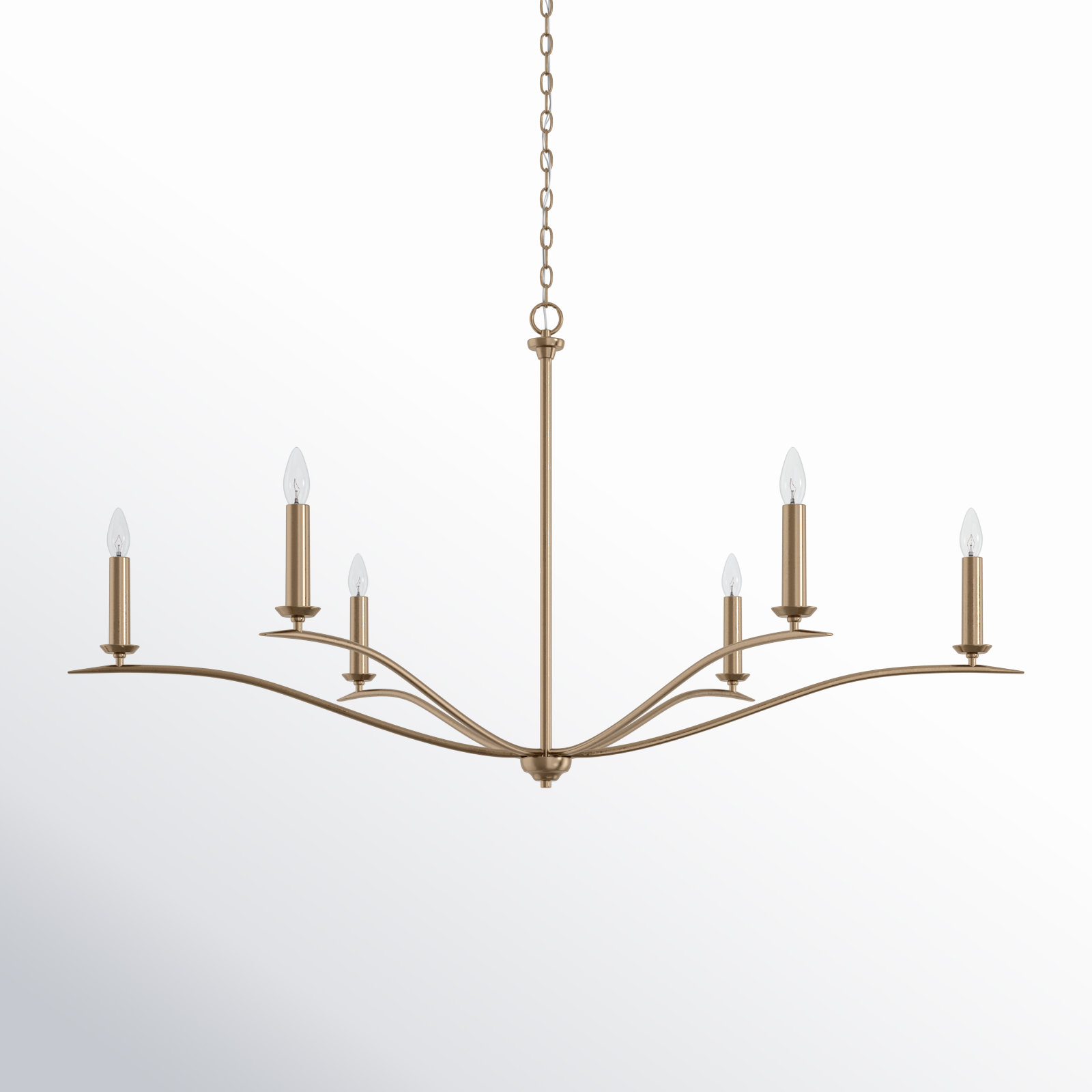 Ensley 6 - Light Dimmable Chandelier, Matte Brass