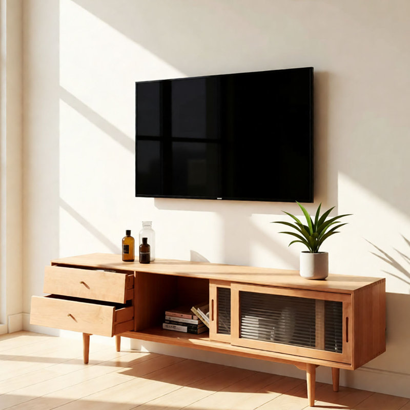 Meuble télé Simple Pine, H 19,68 po x L 78,74 po x l 15,74 po