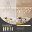 Luminaire de lustre moderne 41 "blanc et doré