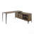 Rustic Oak & Black Finish Writing Desk