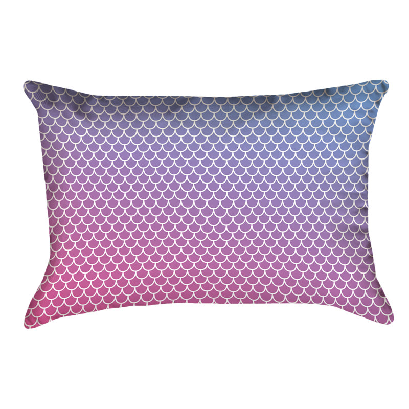 Coussin Katelyn Elizabeth, Sergé de coton, Bleu / rose