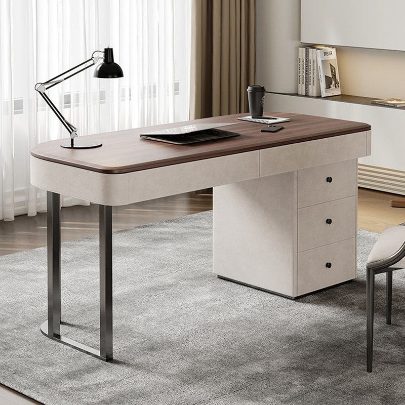 Bureau rectangulaire 5 tiroirs, 29.13"H×55.12"L×27.56"W