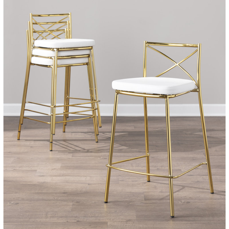 Tabouret de comptoir empilable 25 po Dannie, Doré, Tabouret de comptoir (siège d'une hauteur de 25,2