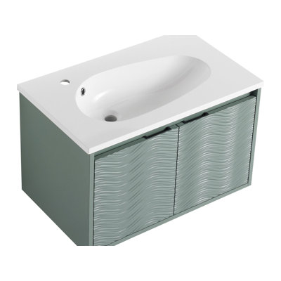 29.90'' Single Bathroom Vanity with Ceramic Top