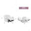 Élégant fauteuil inclinable blanc avec accoudoirs rembourrés-89979340