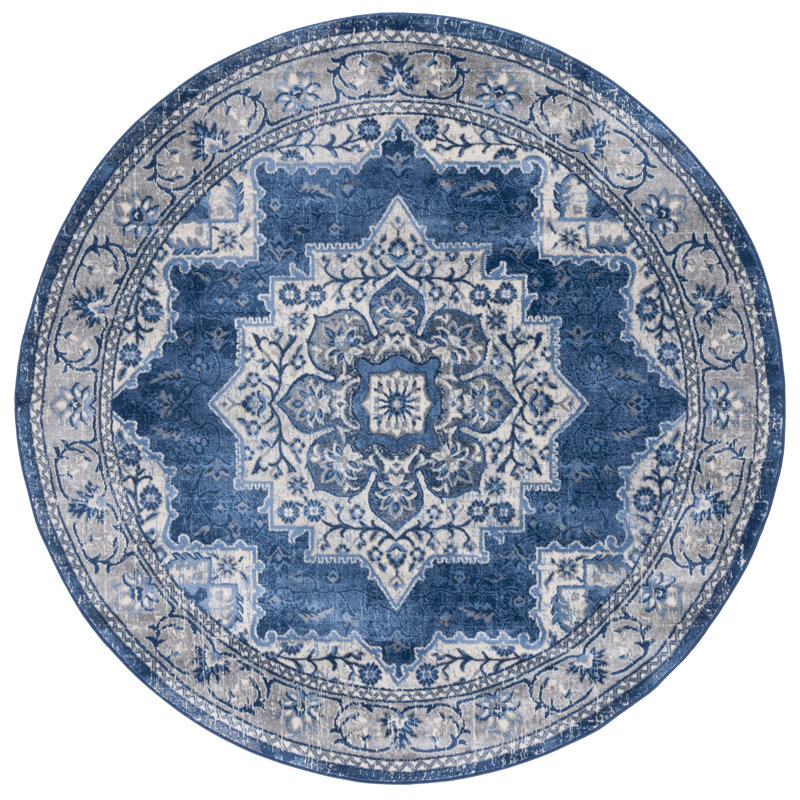 Brentwood Performance Oriental Rug, Round 6'7"
