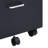 Black And Chrome 3-Drawer Rectangular File Cabinet