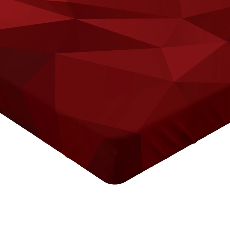 Drap-housse Ambesonne, paquet de 2, Drap-housse grand, Écarlate / rouge rubis abstrait